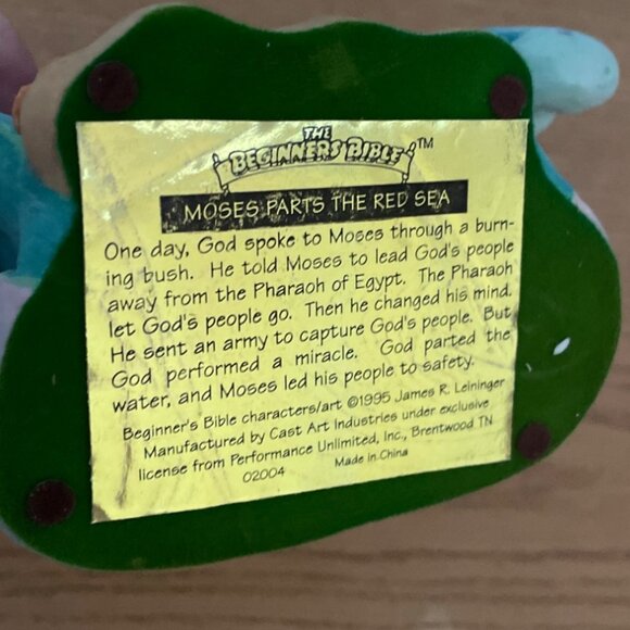 The Beginners Bible Moses Parts The Red Sea Ceramic Collectible Figure 1996 Rare - Picture 9 of 15